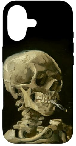 Hülle für iPhone 17 Van Gogh Malerei Kopf des Skeletts Zigarette Kunst Telefon Abdeckung