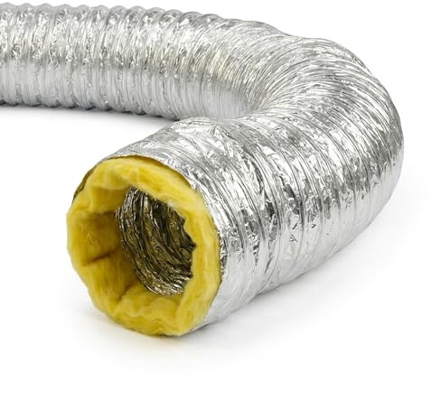 Easy Act Sonoconnect schallisolierter Schlauch Ø 150 mm, Länge 10 m, flexibler, gedämmter Lüftungsschlauch für geräuscharme Klima- und Lüftungssysteme