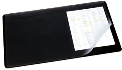 Durable Schreibtischunterlage (mit transparenter Auflage, 530 x 400 mm) 1 Stück, schwarz, 720201