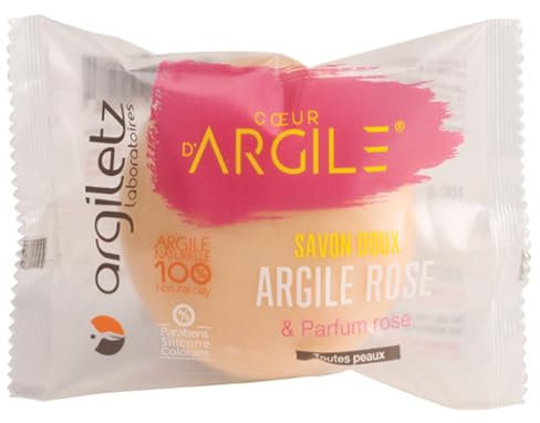 Argiletz - Savon argile rose parfum Rose Bio - Argiletz