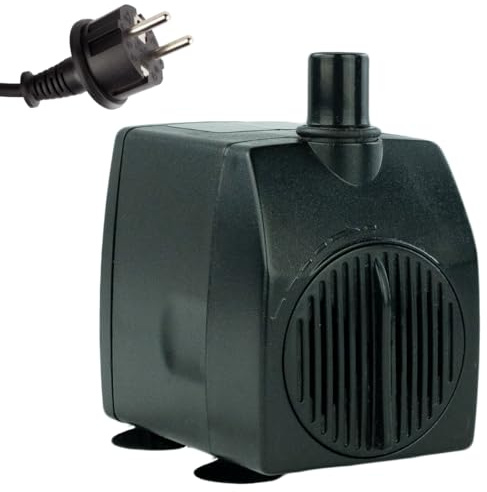 Wasserpumpe 230 V – 950 L/H, nur 14 Watt, 10m Kabel, 180 cm Förderhöhe, Teichpumpe, Aquariumpumpe, Wasserspielpumpe und Zimmerbrunnen-Pumpe | Brunnenpumpe | Tauchpumpe | Springbrunnen-Pumpe | KEP950N