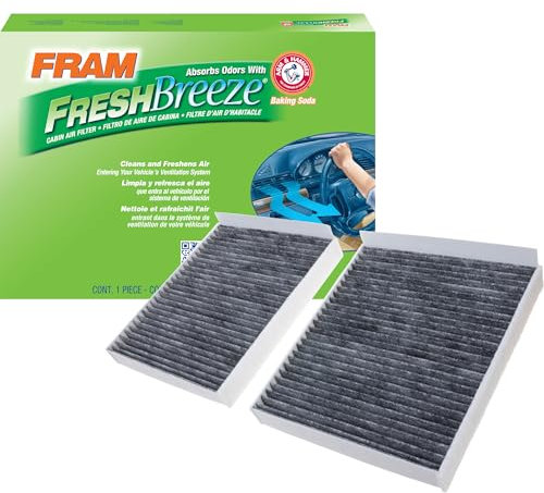 FRAM Fresh Breeze CF11177 Innenraumfilter für Auto, Beifahrerraum mit Arm und Hammer Backpulver, einfache Installation, CF1177 für ausgewählte Nissan Fahrzeuge