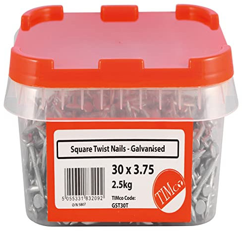 TIMCO GST40T - Square Twist Nails - Galvanised - 40 X 3.75-2.5KG Tub