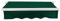Green Bay 2.5x2m Garden Awning Replacement Fabric Top Cover Front Valance (Green)