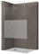 doporro Luxus Duschwand für Dusche Duschabtrennung 100x200cm Walk-In Dusche 10mm ESG-Sicherheitsglas Milchglas-Streifen inkl. Nanobeschichtung Bremen02MS