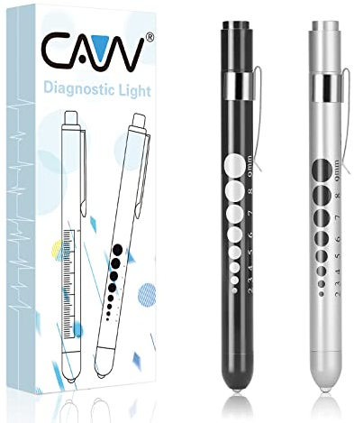 Diagnostic Medical Penlight (2 Packs), CAVN Mini Reusable LED Penlight Flashlight Pen Torch, Torch Doctor Nurse EMT Emergency Pen Light