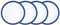Denby - Imperial Blue Dinner Plates Set of 4 - Dishwasher Microwave Safe Crockery 26.5cm - Blue, White Ceramic Stoneware Tableware - Chip & Crack Resistant Large Plates