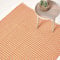 Homescapes Karierter Teppich/Bettvorleger Gingham 70 x 120 cm, waschbarer Baumwollteppich mit Karo-Muster im Landhausstil, 100% Baumwolle, orange