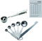 Yizish Cucharas medidoras del acero inoxidable 304 con la regla de medición, cucharada con el clip, tabla de conversión de la cocina Sistema de 8 para cocer al horno y cocinar