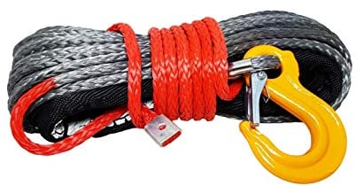PowerLine Kunststoffseil für Seilwinde 6mm x 15m, 3600 kg Synthetikseil Offroad 4x4 ATV UTV