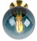 Qazqa - Art Deco Art Deco Deckenleuchte I Deckenlampe I Lampe I Leuchte messing mit ozeanblauem Glaslampenschirm - Pallon I Wohnzimmer I Schlafzimmer - Kugel I Kugelförmig - LED geeignet E27