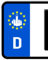 HR-WERBEDESIGN 2X Mittelfinger Nummernschild Kennzeichen Plakette Stinkefinger Aufkleber Euro