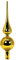 com-four® Christbaumspitze in goldfarben glänzend, Weihnachtsbaumspitze aus echtem Glas für Weihnachten, Tannenbaumspitze für Ihren Christbaum, 28 cm