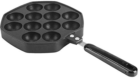Mumusuki 12 Cavities Aluminum Nonstick Stuffed Takoyaki Grill Pan Plate Octopus Ball/Pancake Maker Baking Mold