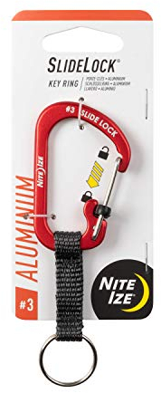 NiteIze CSLAW3-10-R6 Schlüsselanhänger mit Karabiner, mit Gurtband, Red, Einheitsgröße