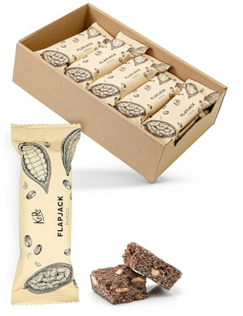 Bio Kakao Flapjack - 15 x 60 g - Energieriegel für unterwegs und nach dem Sport - mit Cashewkernen und Kakaostückchen - vegan - glutenfrei - Großpackung