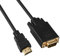 PremiumCord HDMI zu VGA Kabel mit Konverter, Auflösung Full HD 1080p 60Hz, vergoldete Anschlüsse, Farbe schwarz, Kabellänge 2m