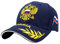 LOCOMO Herren Damen Baseball Cap Russland Russische Länderflagge Wappen Imperial Zwei-Köpfiger Adler Emblem Badge Patriot Gr. Einheitsgröße, Blau FFH459BLU