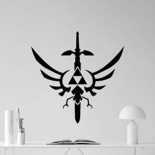 Die Legende Von Zelda Wandaufkleber Triforce Symbol Vinyl Aufkleber Wohnkultur Wohnzimmer Klassisch Abnehmbares Schlafzimmer Aufkleber Poster 73X72Cm