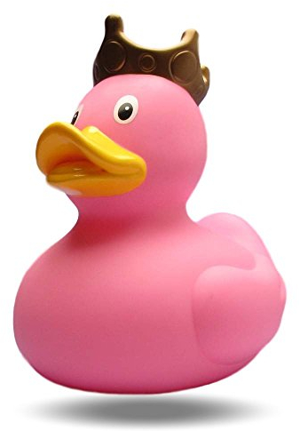 XXL - Badeente König - pink I Quietscheente I L: 23 cm