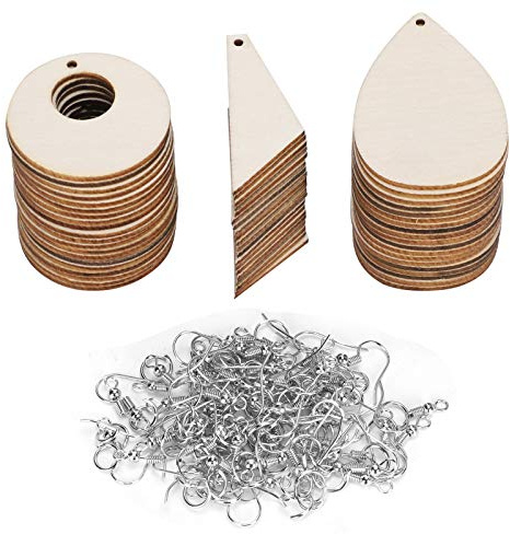60 Unvollendete Leere Teardrop Anhänger Ethnische Mode Stil Holz Damen Ohrringe Geeignet für DIY Leichte Anhänger Hand-Made Supplies Kit