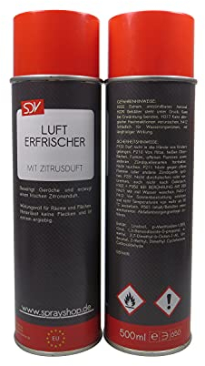 SDV Chemie Lufterfrischer Spray Zitrone 12x 500ml Duftspray Raumspray Raumerfrischer Raumduft