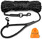 Joytale Reflektierend Schleppleine für Hunde, 5m Hundeleine mit Gepolsterten Griff und 2 Karabinerhaken, Nylon Lange Seil Trainingsleine für Welpen, Kleine Hunde, Schwarz