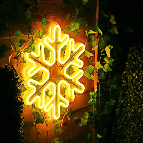 Taylor & Brown 40cm Pre-Lit Flashing Snowflake Light Christmas Silhouette Window Decoration Rope Lights 120 LED Lights Xmas Indoor/Outdoor Mains Powered (Warm White)