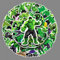 LYLSDSB Superheld Avengers Aufkleber 50 Stück Marvel Hulk Aufkleber Vinyl Grün Aufkleber für Laptop Skateboard Gepäck Fahrrad Motorrad Wasserflasche iPhone Computer Aufkleber