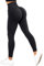 RXRXCOCO High Waist Sport Leggings Damen Lang Blickdicht Push Up Sporthose Scrunch Booty Gym Laufhose Schwarz（M）