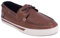 Nautica Zapatos náuticos con cordones para hombre, mocasines casuales de dos ojales, tenis de moda, Marrón tostado liso, 43 EU