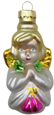 Engel Himmelsbote Angel Weihnachtsbaumkugel Glas Christbaumschmuck Weihnachten