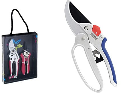 Colours Spear and Jackson Bypass Secateurs and Snips Set & 6758GS Razorsharp Geared Anvil Secateurs