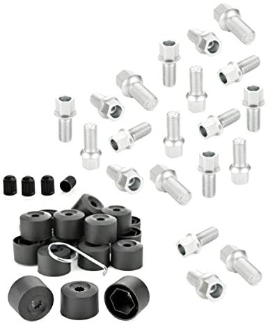 LST 20x Radbolzen mit Abdeckkappen Kugelbund M14x1,5x27 80 90 A4 Ca Coupe
