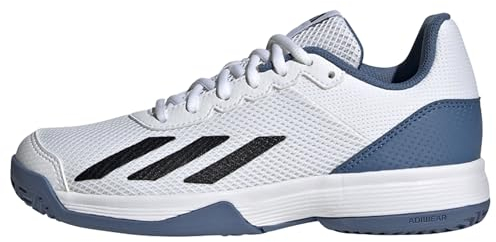 adidas Unisex Courtflash Tennis Shoes Tennisschuhe, Cloud White/Core Black/Crew Blue, 38 EU