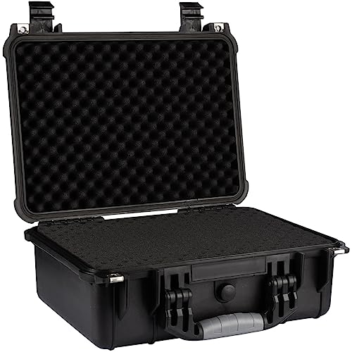 SEVICO Universalbox Kamera-Schutzkoffer robuste Schutzkoffer aus Kunststoff mit Schaumstoffpolsterung und Druckausgleichsventil - Ideal für Elektronik und Kameraausrüstung Outdoor-Fotokoffer