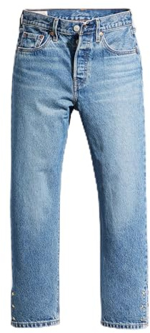 Levi's Women's 501 Crop Jeans, Indigo Seeped Adv, 29W / 28L