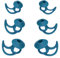 SNHTLS Silicone Earbud Tips Replacement Earbud Tips Compatible with Bose QuietComfort I and Sport Earbuds 3 Pairs Blue (S M L)