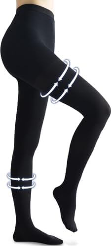 beister Medizinische Kompressionsstrümpfe Damen Lang, 20-30 mmHg Stützstrümpfe Herren, Undurchsichtig Zehenwickel Kompressionshose klasse 2 Solide Unterstützung für Krampfadern,Ödeme