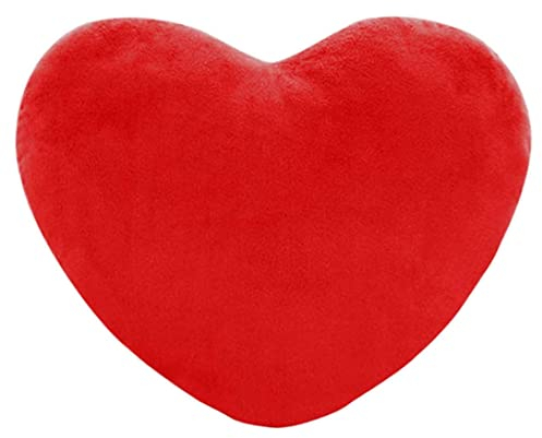 Wedhapy Cuscino a Cuore Rosso per San Valentino - Decorativo in Peluche per Divano Nuziale, Forma Di Cuore 15x20 Cm