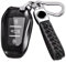MEDZUK Coque Clé Compatible avec Peugeot 208 II e-208 2020-2024 2025 Coque de Protection pour clé de Voiture TPU, Accessoire Étui pour Clés avec Porte-clés (Noir)