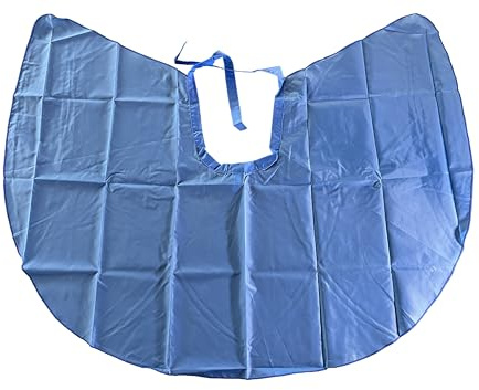 niavida Frisierumhang kurz zum Binden Auskämm-Umhang ca. 96 x 78 Royal blau waschbar leicht + formschön für Haar, Kosmetik und Styling (71B roy blau)