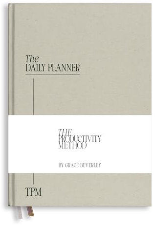 Gebundener Produktivitätsplaner – Tagesplaner für Organisation, Zeitmanagement und Produktivität | undatierter A5-Planer mit der viralen Methode von Grace Beverley | Linen Dreams