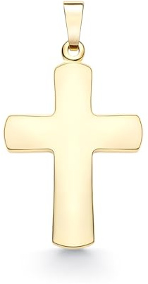 EDELIND Kreuz Anhänger 585/14K Gelbgold Echtgold Goldanhänger Goldkreuz für Damen, Herren, Kinder Kettenanhänger Kreuz Anhänger Gold mit Schmuck Geschenkbox