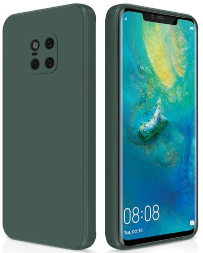 GiiYoon Hülle für Huawei Mate 20 Pro, grün | Silicone Case, Seidig Weiches Gefühl, Stoßschutz, Kratzfest, Mikrofaser-Innenfutter