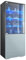 Vladon Vitrine Granada, Made in Germany, Vitrinenschrank mit Glastür und Glaseinsatz inkl. LED, Anthrazit matt/Denim matt (50 x 122,5 x 34,5 cm)