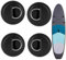 ACTIUSIS Edelstahl-D-Ring-Patch, D-Ring Pad Patch, Kreisförmiger D-Schnalle, Geeignet für Schlauchboote, Stand-Up-Paddle-Boards, Flöße, Keine Kleber erhalten, 4 Stück, Schwarz