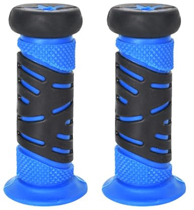 Fahrradgriffe Kinder, Fahrradgriffe Lenkergriffe Fahrrad, Fahrradgriffe Mountainbike Fahrrad Griffe, 10 cm Länge Gummi Lenkergriffe Fahrrad Kinder für Roller,Kinder Laufrad,Kinderfahrrad (Blau)