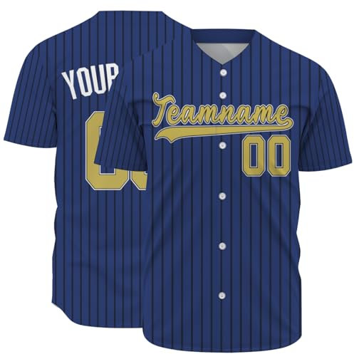 Personalisiertes Baseball Trikot Baseball-Softball-Shirts mit Deinem Namen und Nummer für Männer Frauen