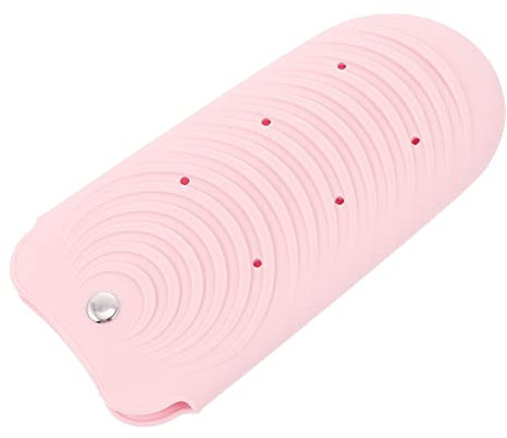 HONMEET Bolsa De Silicona Rosa Para Planchas y Rizadores De Pelo Funda Resistente Al Calor Antideslizante Bolsa De Almacenamiento Compacta Para Viaje y Uso Herramientas De Calor